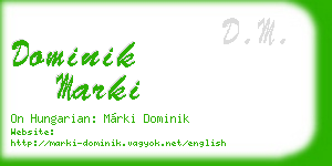 dominik marki business card